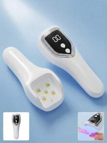 Portable Hand-Held Nail Polish Lamp, Ergonomic Comfortable Grip, Equipped With LCD Display Timing Function, Fast Drying, Suitable For Gel Nail Polish, Nail Polish Patch And Rhinestone Decoration, Is The Best Gift For Girlfriend, Gel Nail Polish Dryer - White - View 5