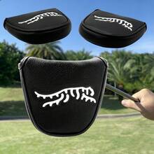 1pc Abstract Tiger Golf Club Head Cover, Golf Putter Cover, Fashionable Golf Club Protector, Suitable For Male And Female Golfers, Provides Best Protection For Your Golf Club Golf Accessories - Black - View 8