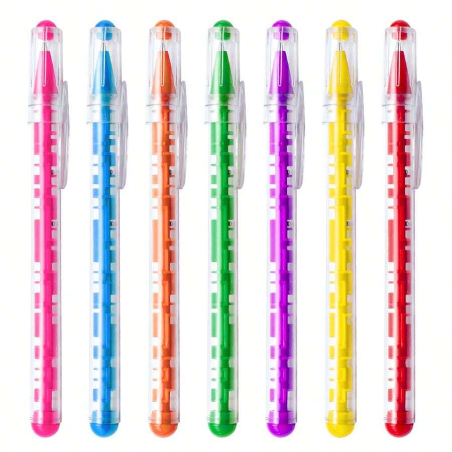 3pcs Creative Office Stationery Fun Educational Maze Ballpoint Pens For Students (Blue Ink) Christmas Gift (Random Color) - Multicolor - View 1