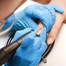 Blue Nitrile Disposable Protective Gloves, High Elasticity, Snug Fit, Powder-Free Design, Lightweight, Soft And Comfortable, Hand Isolation Gloves For Nail Salon And Beauty Operations, Multiple Sizes Available, Makeup Accessories, 100/50/2pcs - Blue - View 3