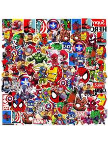 60pcs The Avengers Stickers Super Hero Decals Skateboard Laptop Motorcycle Waterproof Sticker Toys ﻿Festival Gifts Party Decorations For Boys And Girls(Random Style) - Multicolor - View 1