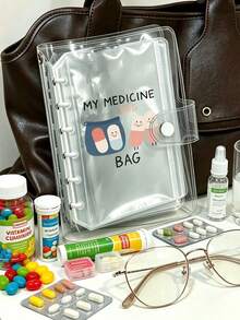 Visual Pill Organizer Set, 7-Day 2-Dose Large Capacity Pill Storage Box, 14 Colorful Compartments, Reusable Travel Medication Organizer, Suitable For Small Daily Items, Ideal For Health-Conscious And On-The-Go Users, Essential Medical Accessory, Back To School, Christmas, Student Essential - Multicolor - View 3