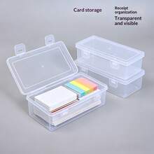 1pc Card Storage Box With 10 Dividers | Card Capacity Top-Load Storage Box Transparent Plastic With Handle And Double Snap Locks PVC-Free TCG Collection Storage For Adult Players - Transparent - View 6