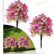 1pc Acrylic Artificial Daisy And Eucalyptus Flower Pattern Design Garden Stake, Suitable For Porch, Home, Patio, Balcony And Yard Decoration, Christmas Party Garden Decor - Multicolor - View 1
