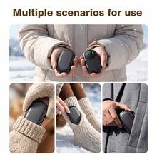USB Rechargeable Digital Display Aluminum Alloy 2-In-1 Hand Warmer & Power Bank - A - View 5