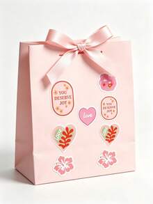 500pcs/Roll Ins Gentle Style Inspirational English Stickers Floral Bee Heart Decals For Planner Gift Packaging Phone DIY Self-Adhesive Suitable For Planner Collage Creation, Phone Case / Tablet / Water Cup DIY Modification, Gift Bag Gift Box Sealing, Envelope Greeting Card Decoration, Storage Box, Notebook Beautification, Gift Wrapping Embellishment - Multicolor - View 4