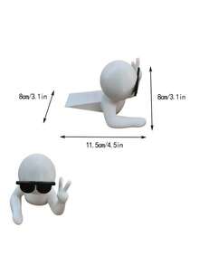 Fashion Glasses Shaped Door Stopper, Fun Plastic Non-Slip Door Wedge, Suitable For Home, Bedroom And Office Use, Does Not Damage Wooden Doors Or Floors, Fun And Relaxing Small Home Decor, Practical Rental Home Decoration Accessory - Multicolor - View 7