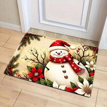 1pc New Christmas Best-Seller - Daily Decoration - Holiday Decoration - Christmas - HO HO HO Cartoon Print Rug, Suitable For Living Room, Bedroom, Indoor - Machine Washable - Flannel Material, Soft And Comfortable, No Pilling, Easy Care, Odorless - Perfect For Home Decor, Room Decor, Living Room Rug, Bedroom Rug, Bathroom Rug, Kitchen Rug, Area Rug, Hotel Decor - Area Rug, All Season - Multicolor - View 2