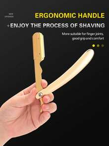 Professional Barber Folding Straight Razor Manual Shaving Razor Holder (Blades Not Included) Hair Salon Trimming Tool - Tool Holder - View 2