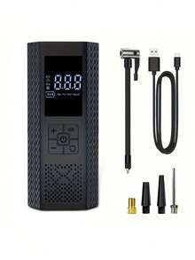 Portable Tire Inflator - 3x Fast 150 PSI Car Tire Air Compressor - Wireless Car Tire Inflator With Pressure Gauge And LED Light - Auto Shut-Off Electric Air Pump, Suitable For Cars, Motorcycles, Bicycles, Balls, Christmas Gift, Gift For Friends - A - View 13