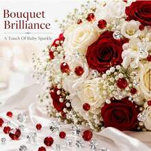 Mixed Color Acrylic Rhinestones & Faux Pearls, Vase Filler Decor, Suitable For Banquet, Wedding Proposal, Birthday Party, Christmas Table Centerpiece & DIY Crafts - Assorted - View 9