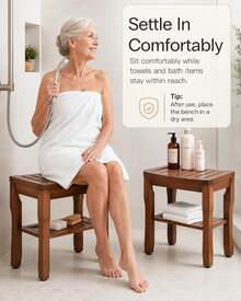 Wall Mounted Shower Seats - 16*10*16 Inches +Espresso - View 5