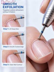 DeDryDS 1pc Russian Cone Diamond Nail Drill Bit, For Cuticle Removal, Electric Nail Drill Accessory - Multicolor - View 3