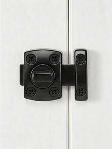 1pc Zinc Alloy Rotating Door Lock, Flip Twist Door Latch Lock, Left/Right Universal Security Sliding Lock, With Installation Screws, Waterproof Privacy Lock, Suitable For Bathroom, Bedroom, Cabinet, Pet Cage, Door - Multi-color - View 2