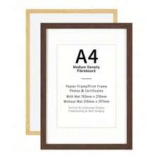 Mosearon 1 Set 30x40cm Photo Frame, 12x16in Certificate Frame, A4 Poster Frame Without Mat, Acrylic Transparent Panel, Suitable For Living Room, Bedroom, Gallery Wall Decor, Brown Frame For Picture Display Only - Brown - View 21