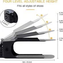 10/5/3/1pc Adjustable Shoe Storage Rack, Double Layer Shoe Stacker Space-Saving, Plastic Shoe Rack Suitable For Wardrobe, Dorm, Entrance, Fits Sneakers, High Heels, Slippers And Various Shoes Storage And Organization, Shoe Storage Box, Shoe Stacker, Space-Saving Shoe Storage Gadget, Double Layer Shoe Rack, Adjustable Shoe Rack, Wardrobe Shoe Storage Essential, Sneakers, High Heels, Slippers Dedicated Shoe Rack, Plastic Shoe Tray, Shoe Storage Rack - Multicolor - View 10