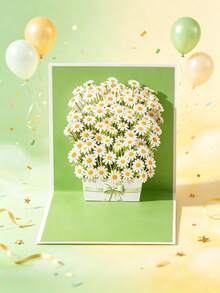 Personalized 3D Pop-Up Floral Greeting Card - Romantic Paper Flower Design, Suitable For Anniversary And Valentine's Day, Love Message Card For Anyone - Single Piece - View 5