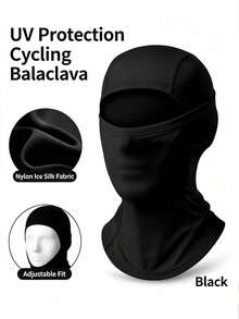 1pc Face Mask Balaclava, Lightweight Breathable Sun Protection Ski Mask, Unisex, Suitable For Football, Cycling, Summer 1pc - Multicolor - View 2