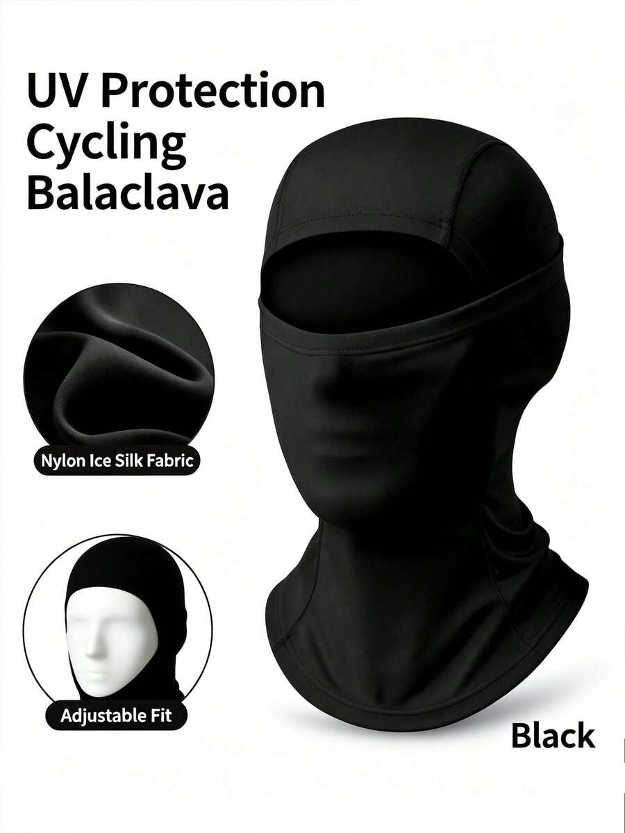 1pc Face Mask Balaclava, Lightweight Breathable Sun Protection Ski Mask, Unisex, Suitable For Football, Cycling, Summer 1pc - Multicolor - View 1