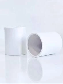 4/10 Pcs White Round Floral Box, Fresh Flower Packaging Small Box, Valentine's Day Fresh Flower Packaging Small Bucket, Handheld Flower Bucket Mini Hug Bucket - View 4