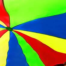 Rainbow Parachute 6.56ft Long Random Color Outdoor Party Activity Suitable For Collaborative Team Games And Family Team Building - 2M - View 7