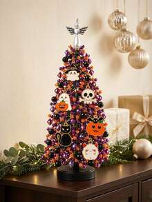 1 Set DIY Beaded Christmas Tree Handmade Kit, Includes Snowflake Pendant, Pearl Beads, Mini Decorations, Wire, Base And Top Bow Decoration, Suitable For Christmas Home Decor, Fireplace Decoration, Holiday Party Arrangement And Holiday Gift Making, A Handmade Desktop Holiday Decoration - DIY Christmas Tree Kit - View 7