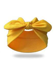 1pc Wide Rabbit Ear Headband For Women, Cute Sweet Girl Solid Color Hairband, Back To School Season Simple Elastic Knotted Bow Hair Accessory - Multicolor - View 21