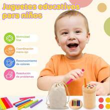 Juguete Montessori Madera Sensorial Educativo 1-3 Años - Multicolor - Ver 8