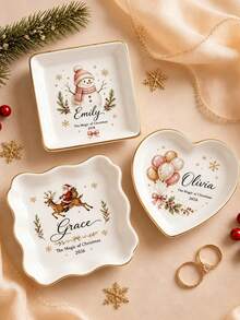 Personalised Photo Trinket Dish: Custom Jewelry Ring Dish, Wedding Gift, Bridesmaid Proposal, Trinket Tray For Best Friend, Bestie - Multicolor - View 8