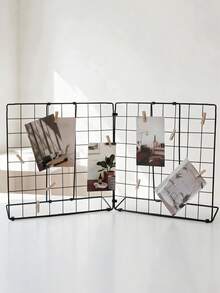 Giá trưng bày lưới kim loại di động kèm kẹp, khung đỡ ảnh để bàn, kệ trưng bày đa năng cho quầy bán lẻ dùng cho ảnh, trang sức, đồ thủ công và trang trí lớp học - Xem 8