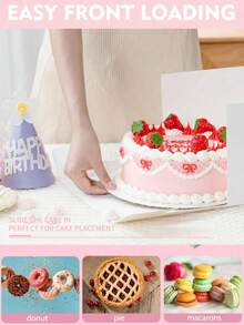 10pcs/Set, Kotak Kue Modis dengan Jendela Bergelombang Transparan, Kotak Display Makanan Penutup Karton Kokoh, 3 Ukuran: 8 Inci/10 Inci/12 Inci (Dengan Jendela), Kotak Kue Putih, Cocok untuk Meja Makanan Penutup Pesta Natal, Kemasan Hadiah Liburan, Cupcake Natal - Beraneka warna - View 8