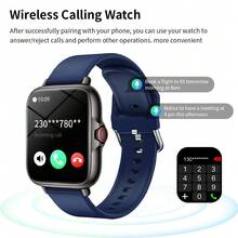 QAGSFLC Smart Watch, Men's And Women's Comfortable Silicone Strap Sports Smartwatch, Upgraded Version With Wireless Calling, Pedometer, Calorie Counter, Activity Tracking, Multiple Sports Modes, Remote Camera Control, Music Playback Control, Alarm Reminder, Message Notification, Multifunctional Sports Smartwatch, 1.83-Inch HD Full Screen Touch, Compatible With Android And IOS System Phones, Suitable As A Holiday Gift - Multicolor - View 5