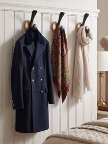 1pc/3pcs Drill-Free Solid Wood Hook-Suitable For Hanging Bathroom Towels And Shower Caps, Kitchen Utensils, Bedroom Clothing And Hats, Or Entryway Bags; A Multifunctional Home Storage And Decorative Hook, Part Of A Bathroom Accessory Set. - Multicolor - View 9