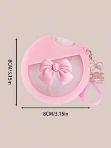 Transparent Empty Alcohol Spray Bottle, Pink Bow Hand Sanitizer Bottle, Travel Hook Keychain, 3D Bow Design Hand Sanitizer/Perfume Bottle With Bear. Reusable Portable Empty Bottle, Refillable, Cosmetic Container, Suitable For Liquid Lotion - Multicolor - View 10