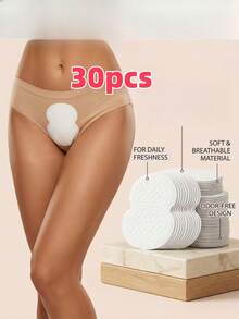 120pcs 2-In-1 Disposable Panty Liners, Sweat-Absorbing Pads For Briefs And Boxers, Individually Wrapped Hygienic Adhesive Pads, Soft And Portable, Suitable For Daily Use, Travel, Keep Fresh Anytime, Unisex, Plus Size Women's Underwear - One Size - View 12