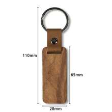 1pc Laser Engravable Walnut Wood Keychain, Vintage Leather Cord With Metal Key Ring, Supports Customized Text, Letters And Patterns, Solid Wood Texture Pendant, Suitable For Couples Anniversary, Birthday, Anniversary Gifts, Men's And Women's Car Key Accessories, DIY Personalized Gift Accessory - Multicolor - View 10