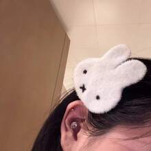 1pc Cute Miffy Rabbit Bangs, Sweet Girl's Heart, Magic Stickers, Cartoon Ins Style, Versatile Facial Mask, New Hair Accessories, As Birthday Gifts, Easter, Holiday Party Gifts. - Multicolor - View 1