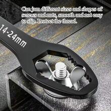 Multi-Function Double-Head Adjustable Universal Wrench Tool Set. Multi-Function Socket Wrench, Thickened Body, Can Remove Various Nuts And Screws. Unique Tooth Design. Universal For Multiple Screws And Nuts. - Multicolor - View 1
