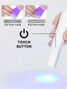 1 buah Lampu Kuku Gel LED Mini Isi Ulang, Lampu Pengering Kuku LED Genggam, Pengering Kuku, Lampu Kuku Gel UV LED Portabel, Lampu Kuku Gel LED Profesional, Cocok untuk Salon Kuku Rumahan DIY - MultiWarna - View 3