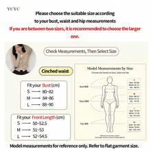 YCYC 韓系設計休閒百搭修身女款 2 合 1 鈕扣針織開襟衫 - 卡其色 - 查看 3