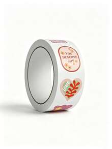 500pcs/Roll Ins Gentle Style Inspirational English Stickers Floral Bee Heart Decals For Planner Gift Packaging Phone DIY Self-Adhesive Suitable For Planner Collage Creation, Phone Case / Tablet / Water Cup DIY Modification, Gift Bag Gift Box Sealing, Envelope Greeting Card Decoration, Storage Box, Notebook Beautification, Gift Wrapping Embellishment - Multicolor - View 5