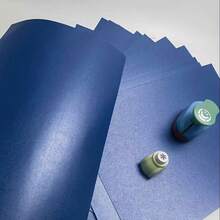 18 Sheets Pearlescent Cardstock, Navy Blue, A5/A4 Size, Double-Sided Pearlescent Texture Touch Handmade Paper, DIY Cut And Paste Cardstock, Shiny Pearlescent Effect, Multi-Purpose Paper, Suitable For Craft Enthusiasts - 18pcs Pearlescent Navy Blue Cardstock - View 6