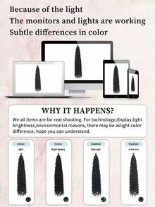 Natural Wavy Long Deep Water Wave Synthetic Heat-Resistant Hair Extensions, Women's Black BUG Chocolate Brown Multicolor Braided Hair Extensions, Suitable For Daily, Holiday, Cosplay, Party And New Year Gift, 5pcs/Pack, Halloween - Black - View 10