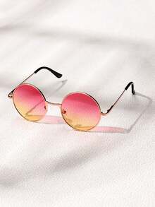 Decorative Round Men's Fashion Glasses - Multicolor - View 6