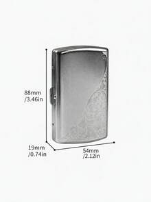 Vintage Metal Cigarette Case, Portable Men's Cigarette Box, Holds 16 100mm Cigarettes, Also Functions As Credit Card Holder/Unisex Wallet - Multicolor - View 2
