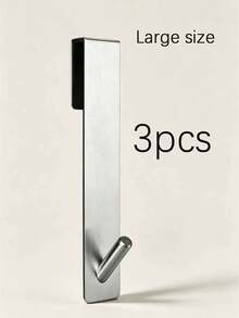 Stainless Steel S-Shaped Shower Towel Bar, Suitable For Glass Doors, Bathroom Bathrobe Hooks, Wall-Mounted Coat Rack, Clothes Hanger, Hooks, Hangers, Room Decor, Behind-The-Door Clothes Rack, Wall Rack, Bathroom Storage - Multicolor - View 12