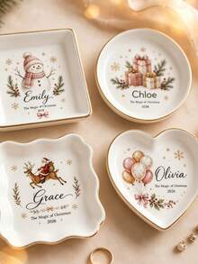 Personalised Photo Trinket Dish: Custom Jewelry Ring Dish, Wedding Gift, Bridesmaid Proposal, Trinket Tray For Best Friend, Bestie - Multicolor - View 5