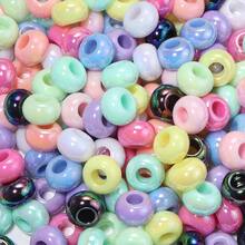 10Pcs/Set Acrylic UV Colorful Abacus Beads, Large Hole Wheel Beads, Suitable For DIY Bracelets, Keychains, Necklaces, Stationery Pens, Holiday Decorations, Abacus Beads, Tassel Dream Catcher Making, Hanging Rope Beads - Multicolor - View 2