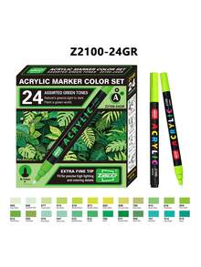 24 Colors/Box Creative Water-Based Paint Markers, Suitable For Doodling And Painting On Different Surfaces, Portable Multicolor Marker Set For Artists,School,A Gift For Friends - Sets - View 16