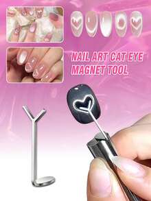 Cat Eye Magnets, 1/8pcs Cat Eye Magnets With Scissors & Heart & Rabbit Shaped Magnetic Tools | Cat Eye Gel Nail Polish DIY French Effect Magnetic Guide, For Nail Art Design, Autumn/Winter Nail Supplies, Gel Nail Polish Magnets - Multicolor - View 13